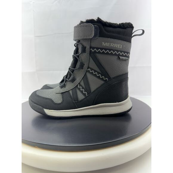 Merrell Snow Crush 2.0 Jr Kids Size 13 Waterproof Insulated Boots Gray Black - Picture 1 of 8